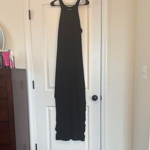 PrettyLittleThing Black Sleeveless Halter Sheath Dress